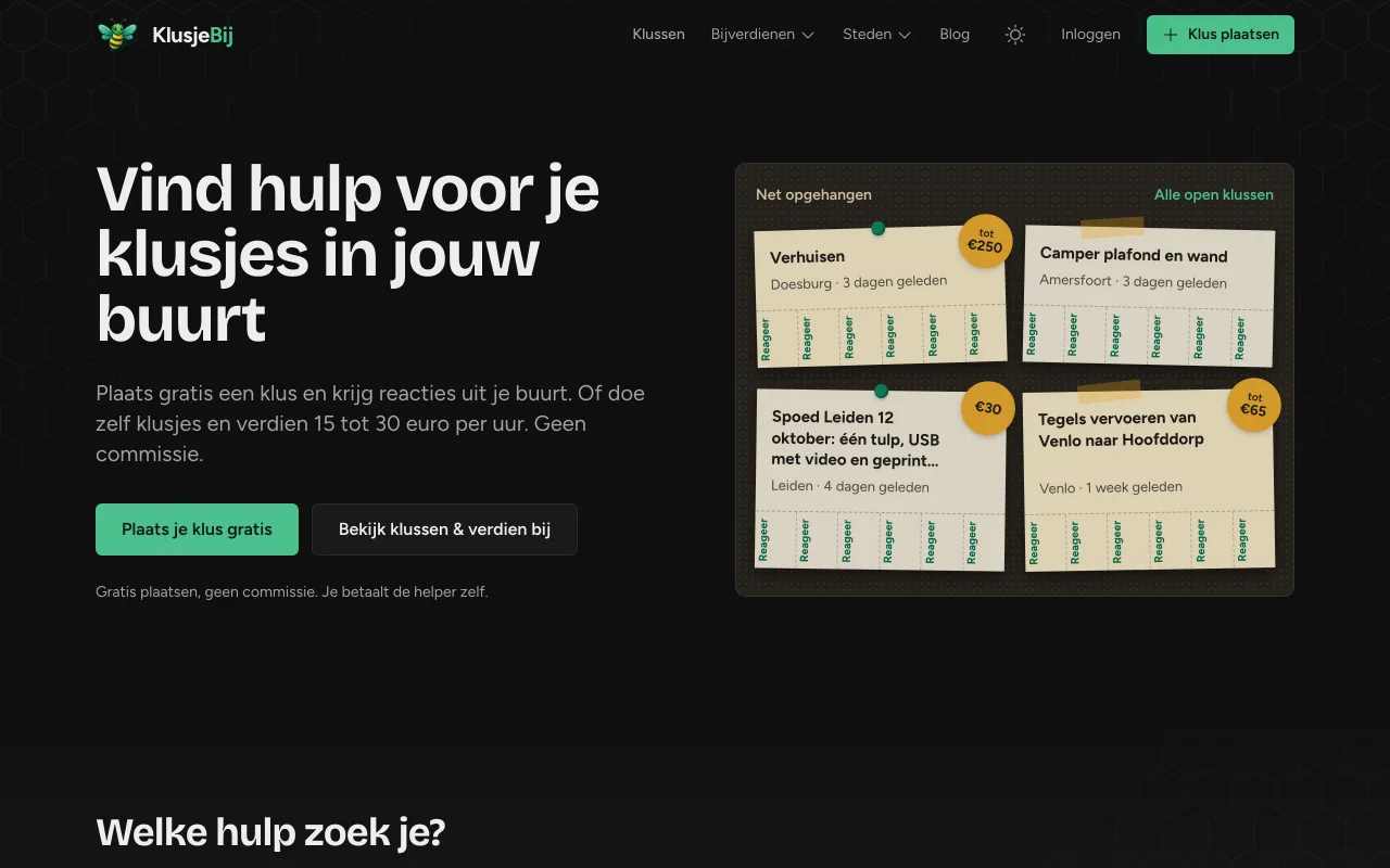klusjebij.app voorbeeld